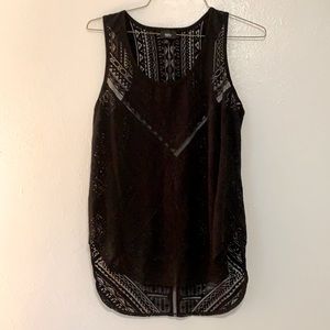 Black Racer Back Tank Top